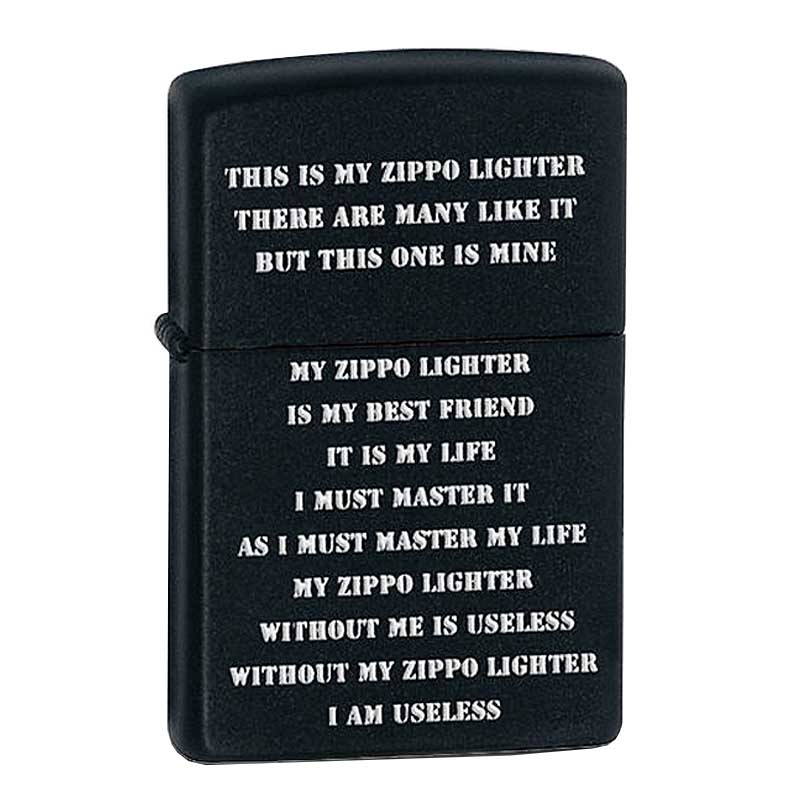 

Зажигалка Zippo Creed Black Matte, 24710