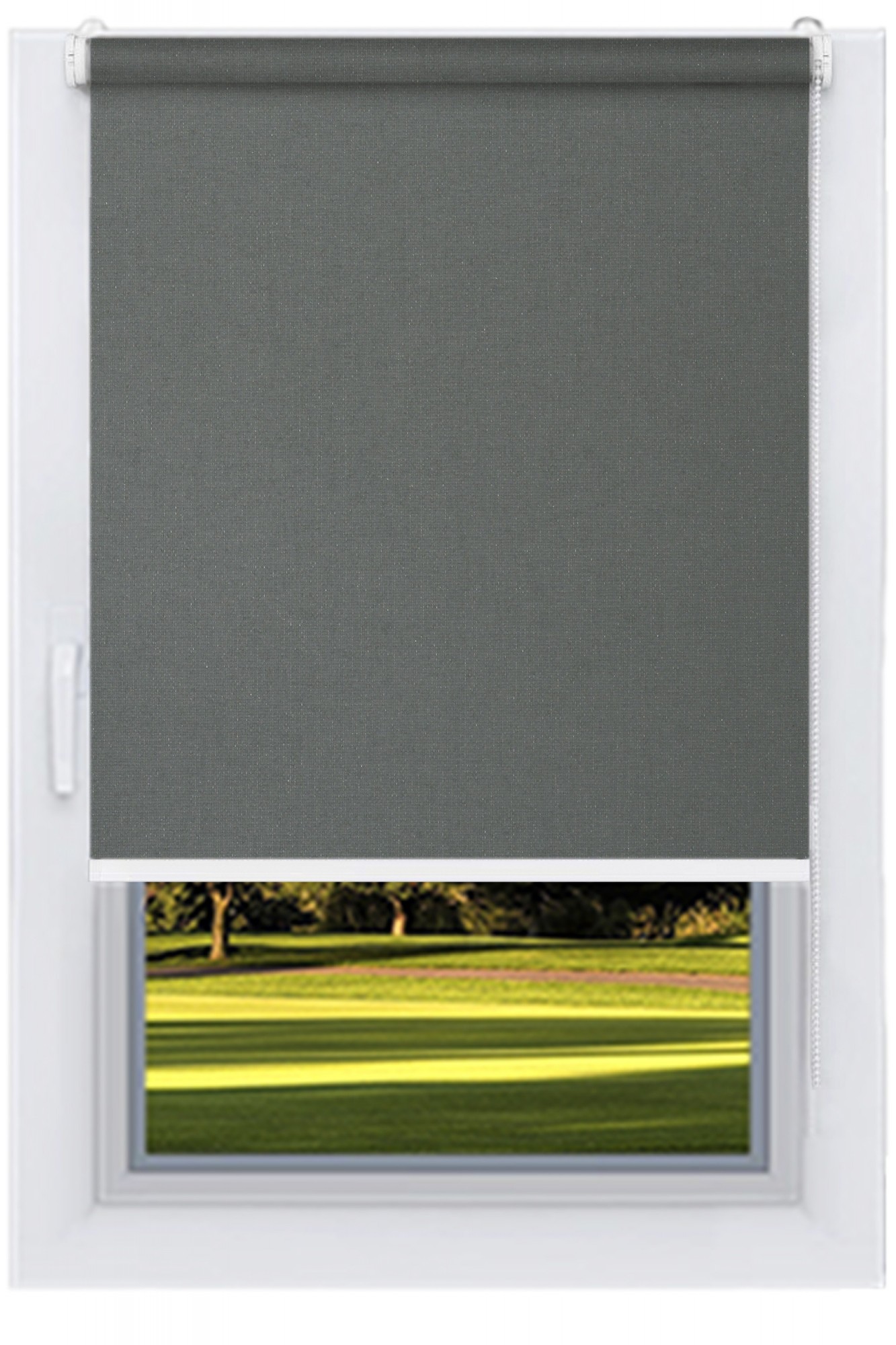 

Ролета тканевая DECOLUX 150х160 CAMILA Тёмно серый вал 19