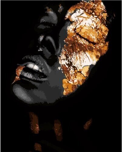 

Картина по номерам Strateg Девушка в золоте, 40х50 см