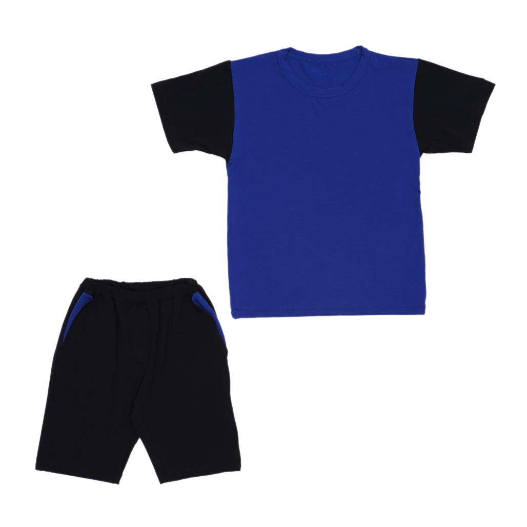 

Костюм Sofushka (футболка+шорти) чорний з синім 128