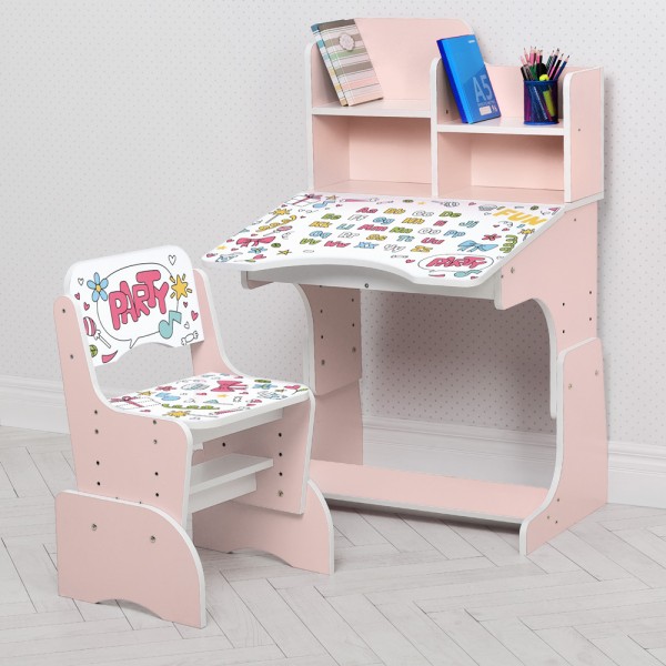 

Парта Bambi W 2071-104-10(EN) розовый, алфавит (BAM004442)