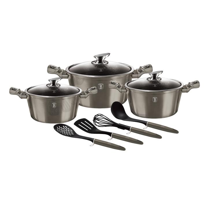 

Набор посуды Berlinger Haus Carbon Metallic Line BH-6153 (10 пр)