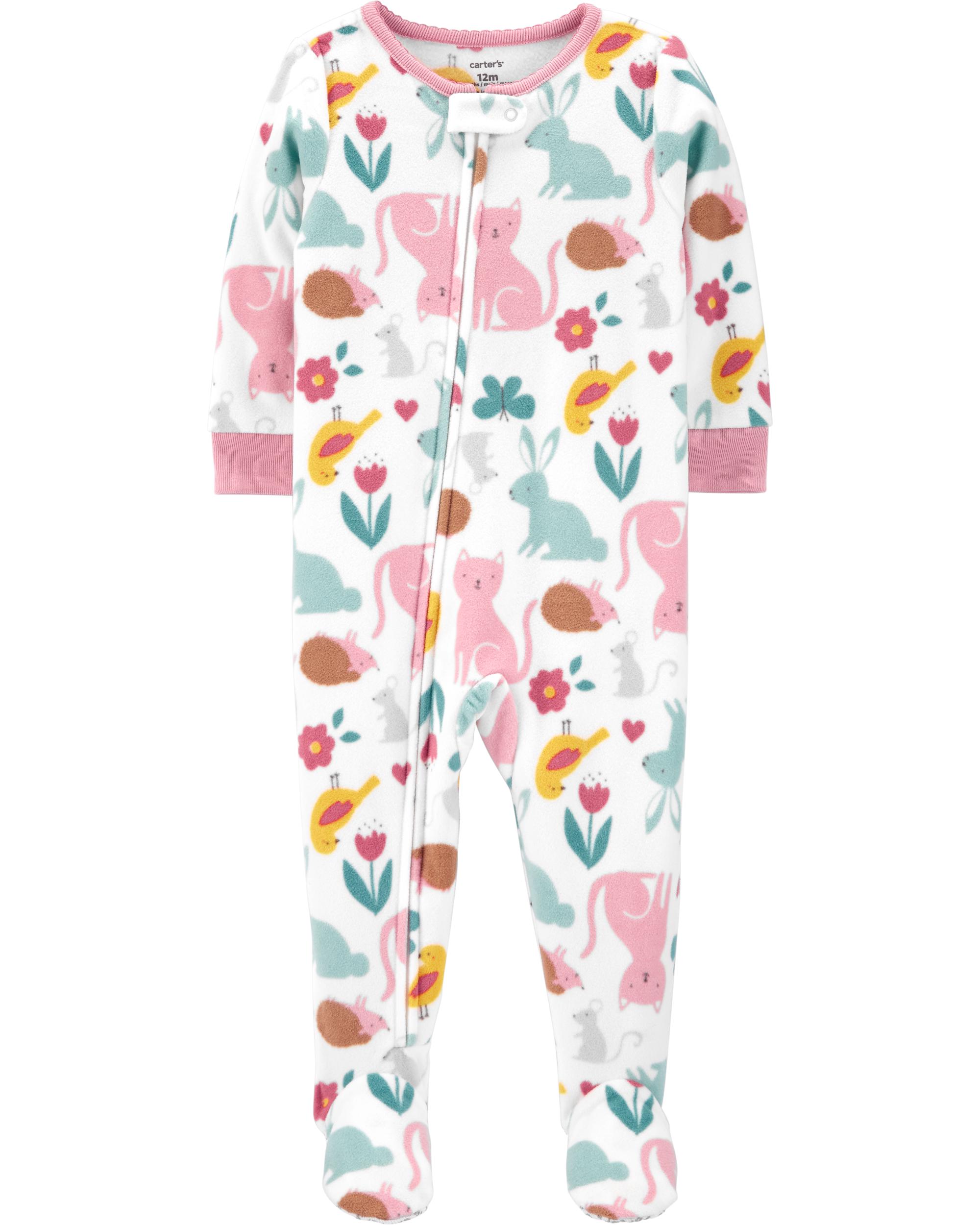 

Человечек флисовый Carters 24М 81-86 см Белый с рисунком (1129)