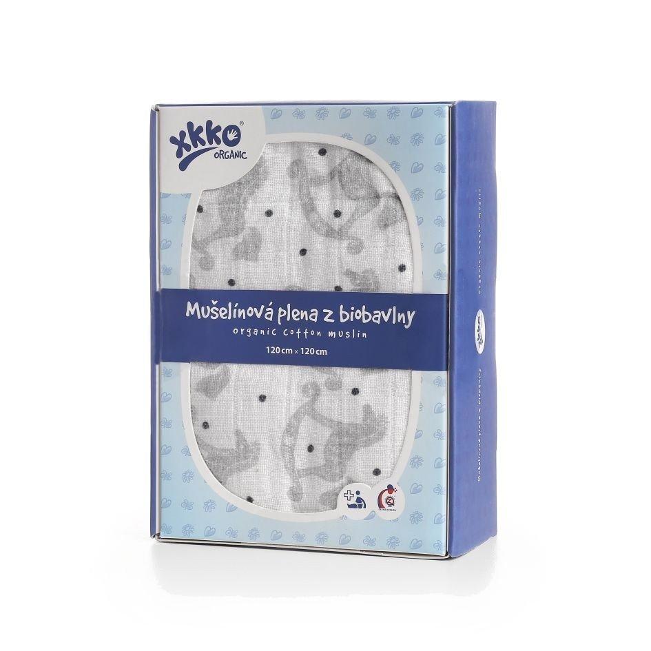 

Пеленка XKKO с органического хлопка 120х120 Серебряная лошадка