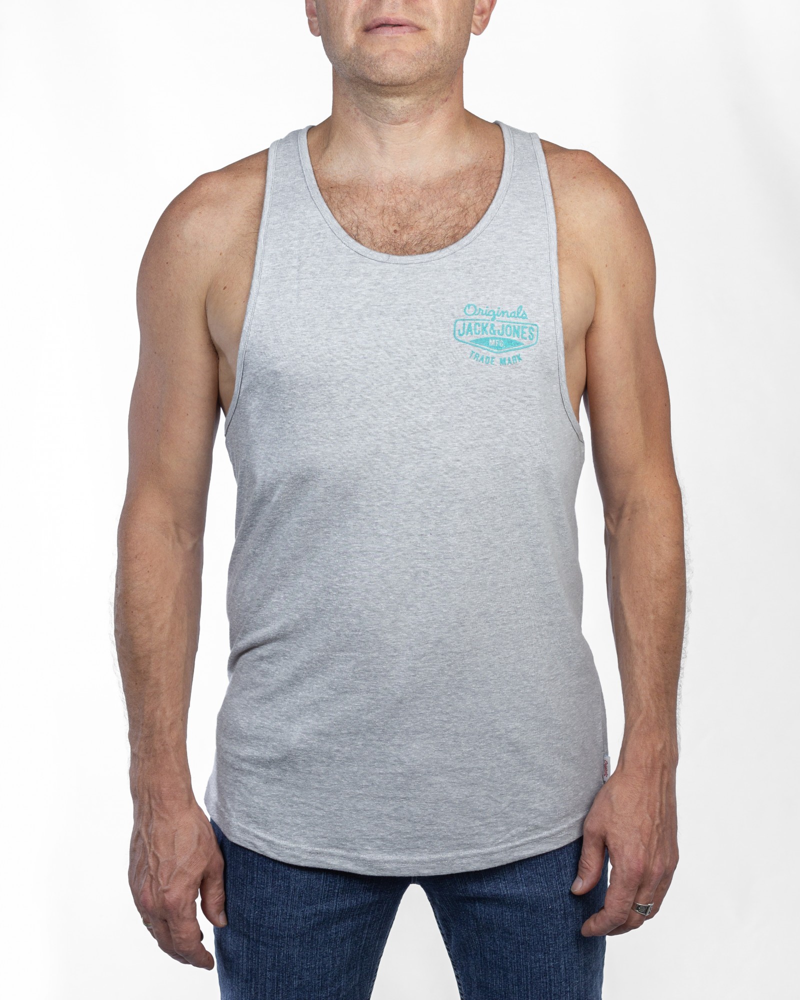 

Майка мужская Jack & Jones серая  12106446, Майка мужская Jack & Jones серая L 12106446