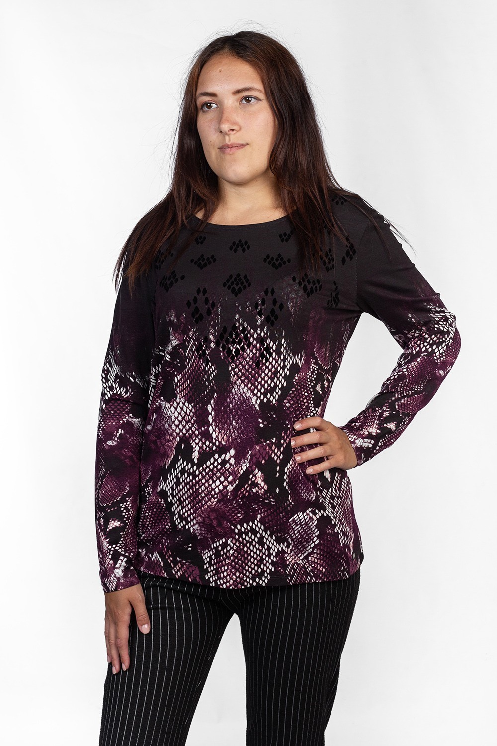 

Джемпер женский Gerry Weber черно-бордовый 36 4534