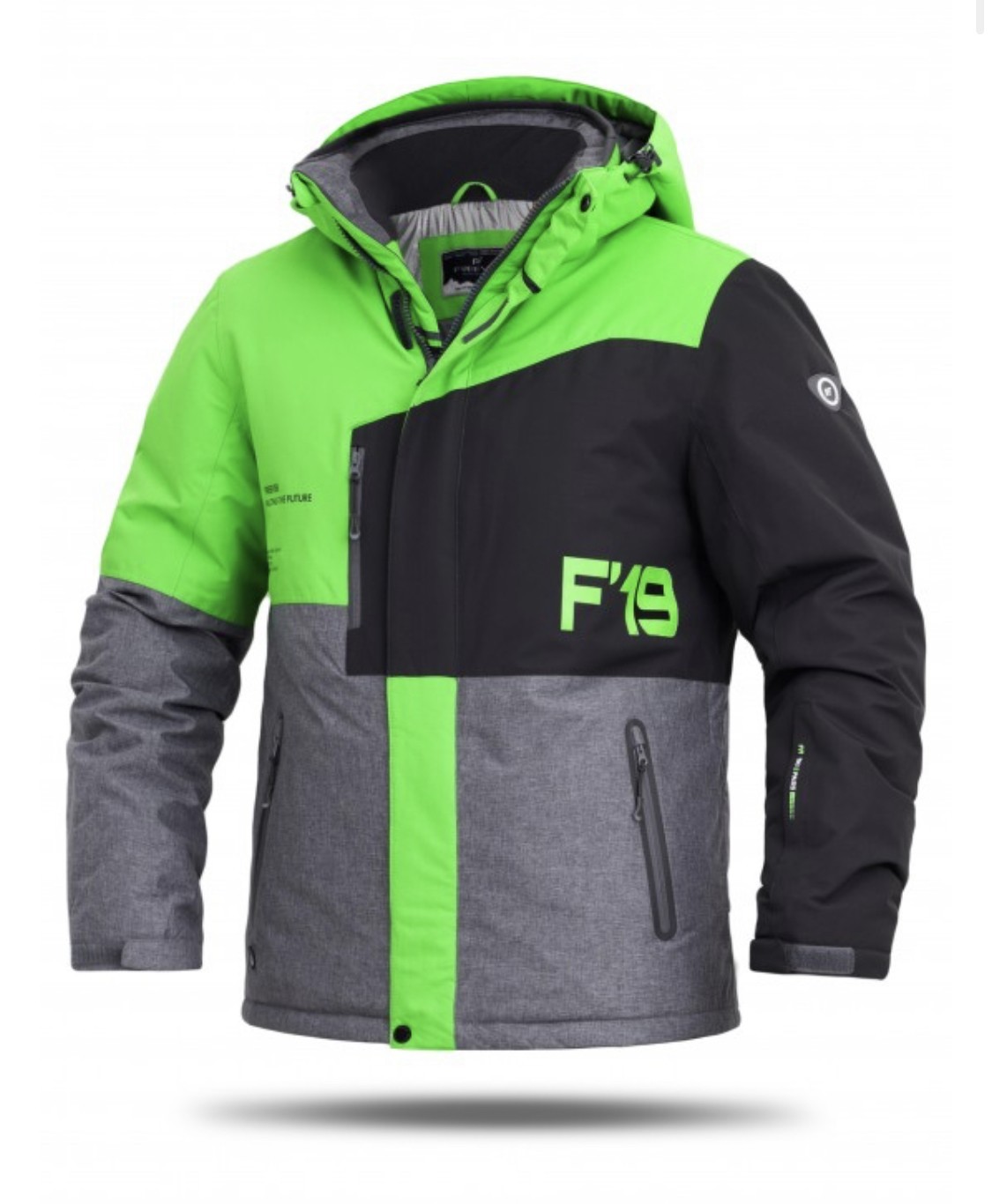 

Куртка лыжная мужская FR серо-салатовая 3XL (11722-6)