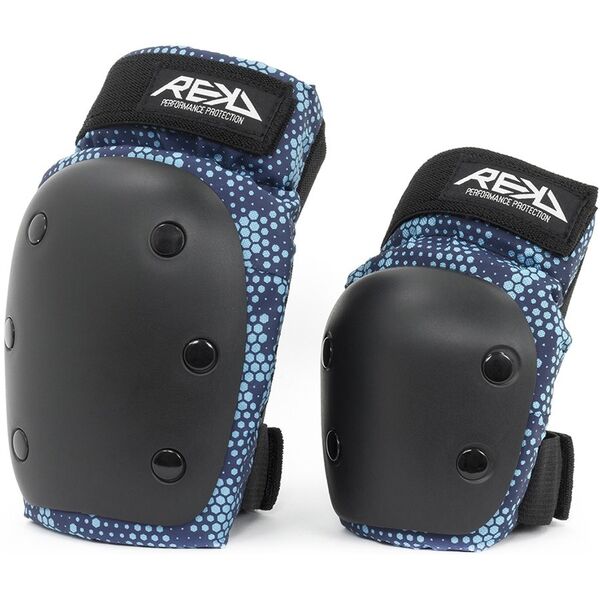 

Захист набір для роликів скейта велосипеда REKD Heavy Duty Double Jr black-blue M