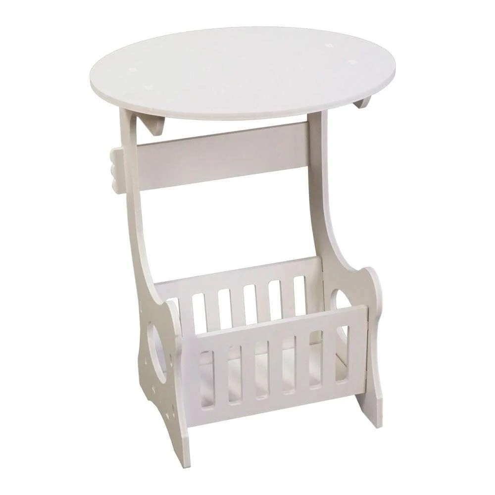 

Компактный круглый прикроватный столик Белый 36х46 см (1008286-White)