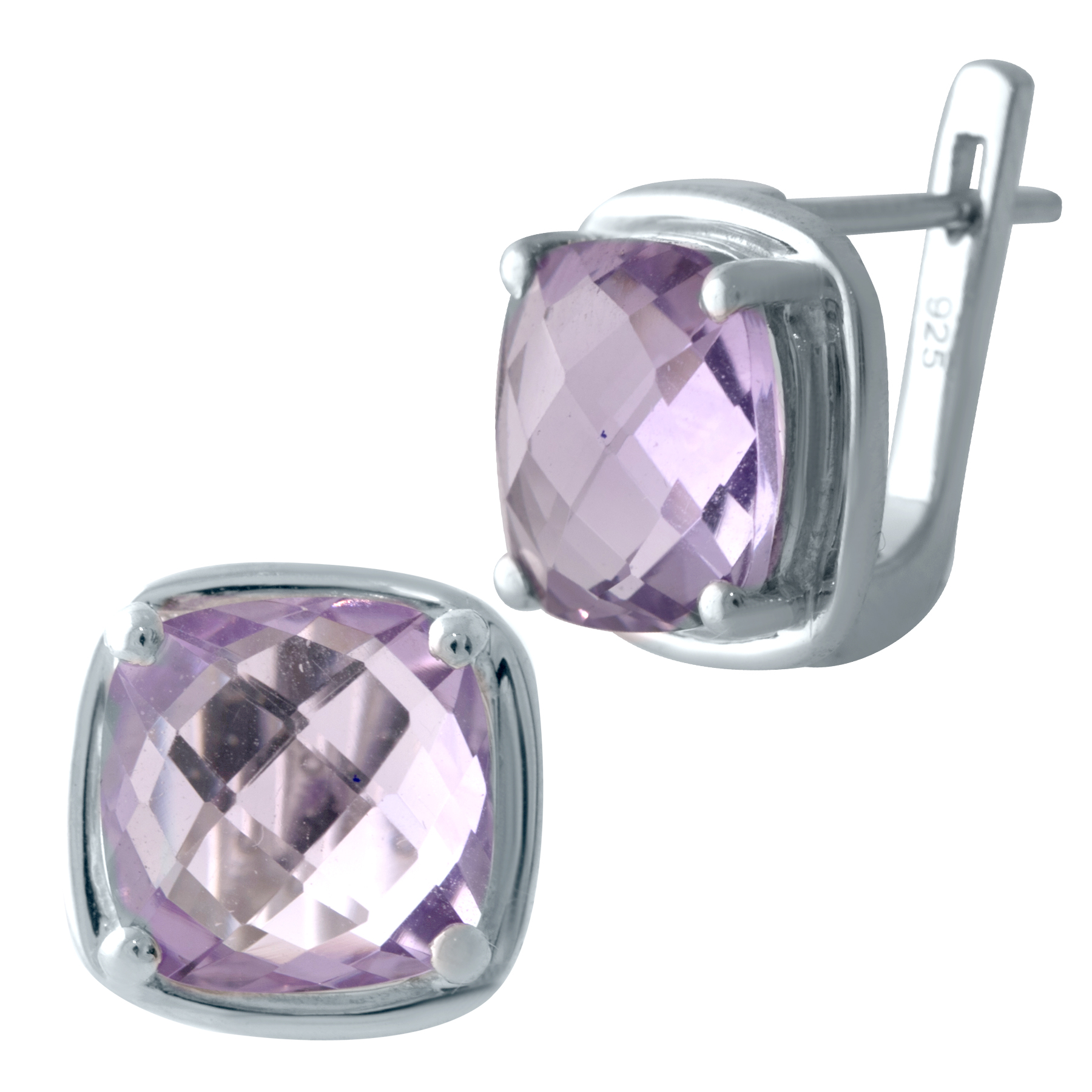 

Серебряные серьги SilverLine с натуральным аметистом