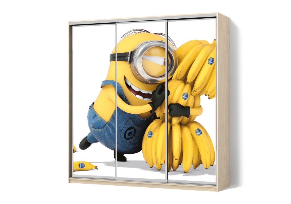 

Шкаф-купе LuxeStudio 3 двери ФМП/ФМП/ФМП рисунок De040 CLS - III 240 x 200 x 60 см