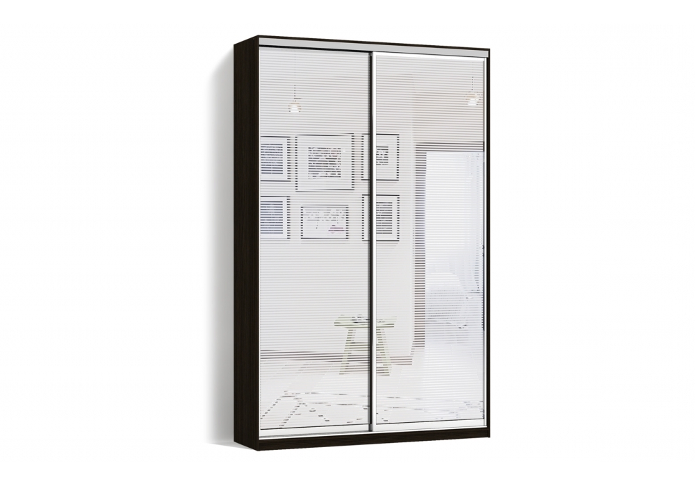 

Шкаф-купе LuxeStudio 2 двери Пескоструй/Пескоструй рисунок 63-63 цвет Венге CLS - I 170 x 200 x 45 см