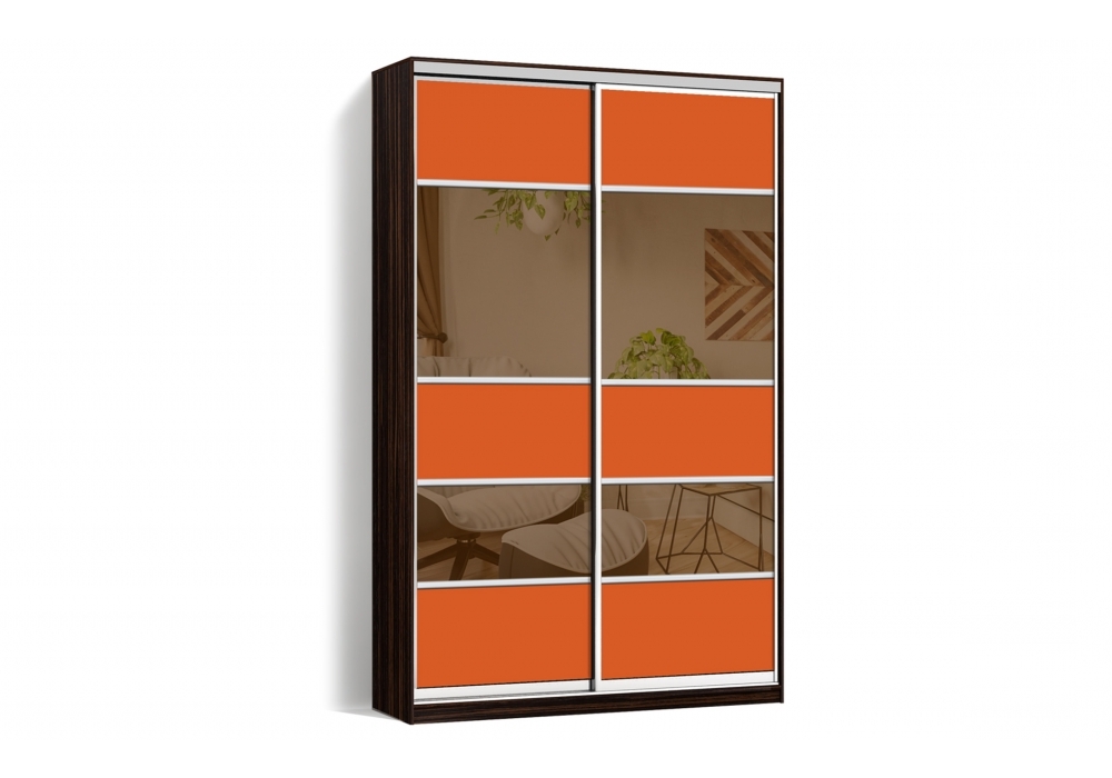 

Шкаф-купе LuxeStudio 2 двери Стекло тонированное/Стекло тонированное 116-116 цвет Венге CLS - III 110 x 230 x 45 см