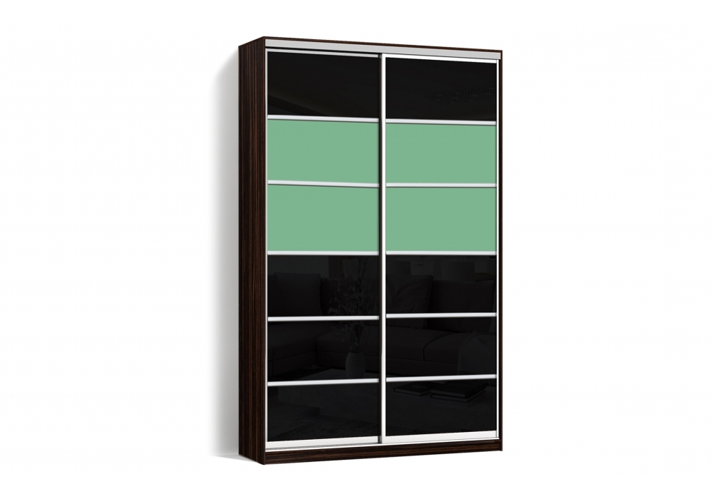 

Шкаф-купе LuxeStudio 2 двери Стекло тонированное/Стекло тонированное 106-106 цвет Венге CLS - II 130 x 210 x 60 см