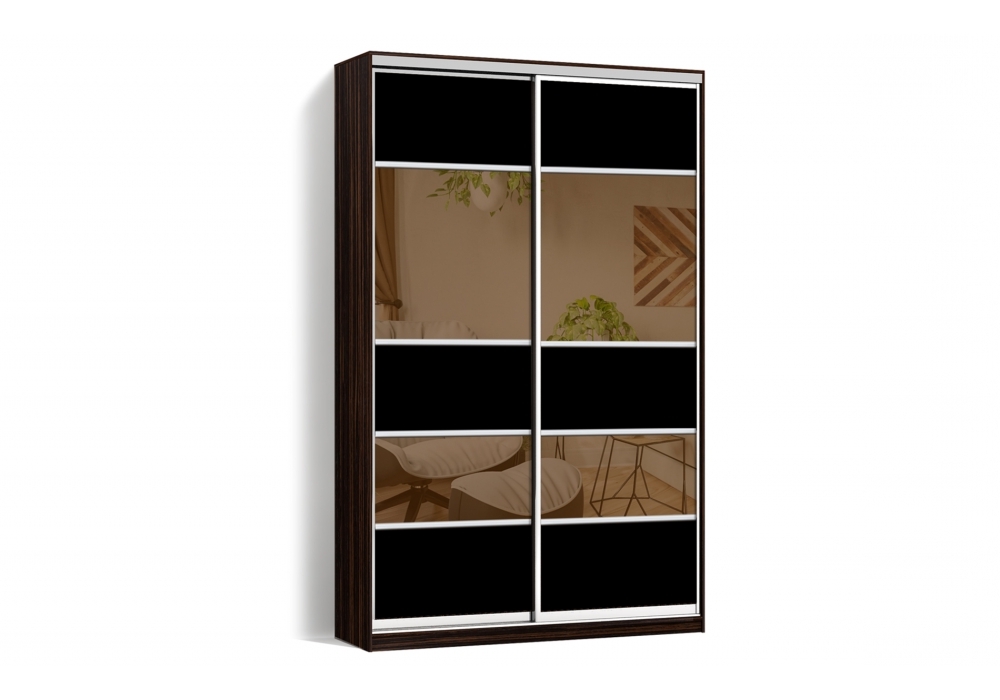 

Шкаф-купе LuxeStudio 2 двери Стекло тонированное/Стекло тонированное 405-405 цвет Венге CLS - II 160 x 210 x 45 см