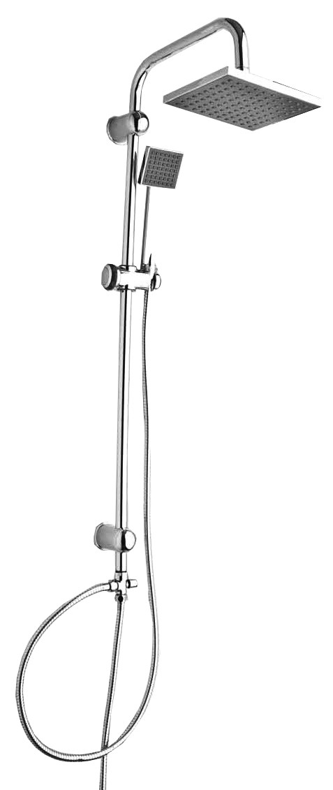 

Система душевая Rozzy Jenori L-97 sm, верхний душ 20*20 см душ ручной 1 режим шланг 2 шт RS2011