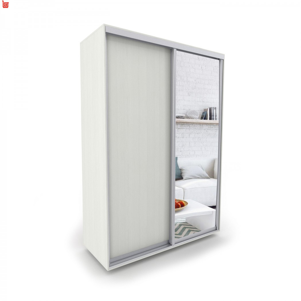 

Шкаф-купе Luxe 2 двери ДСП/Зеркало CLS - III 100 x 230 x 60 см цвет Белое дерево (8816)