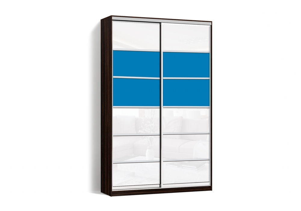 

Шкаф-купе LuxeStudio 2 двери Стекло тонированное/Стекло тонированное 1029-1029 цвет Венге CLS - III 130 x 210 x 45 см