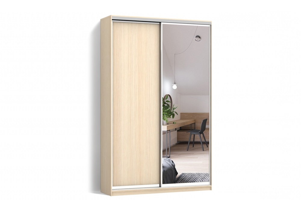 

Шкаф-купе Luxe 2 двери ДСП/Зеркало CLS - IV 150 x 240 x 60 см цвет Дуб молочный (9858)