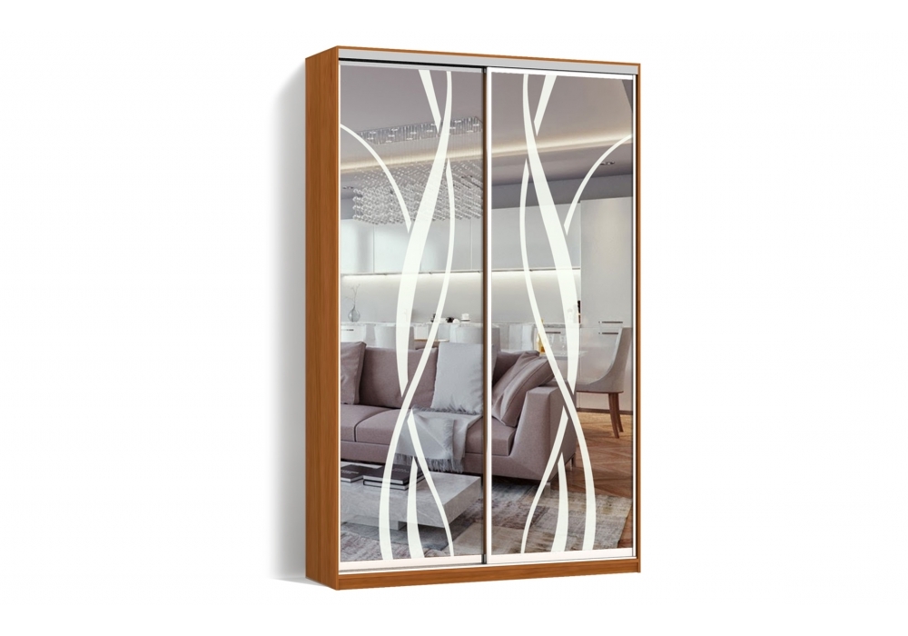 

Шкаф-купе Luxe 2 двери Пескоструй/Пескоструй рисунок 9-44 цвет Ольха CLS - I 150 x 200 x 60 см