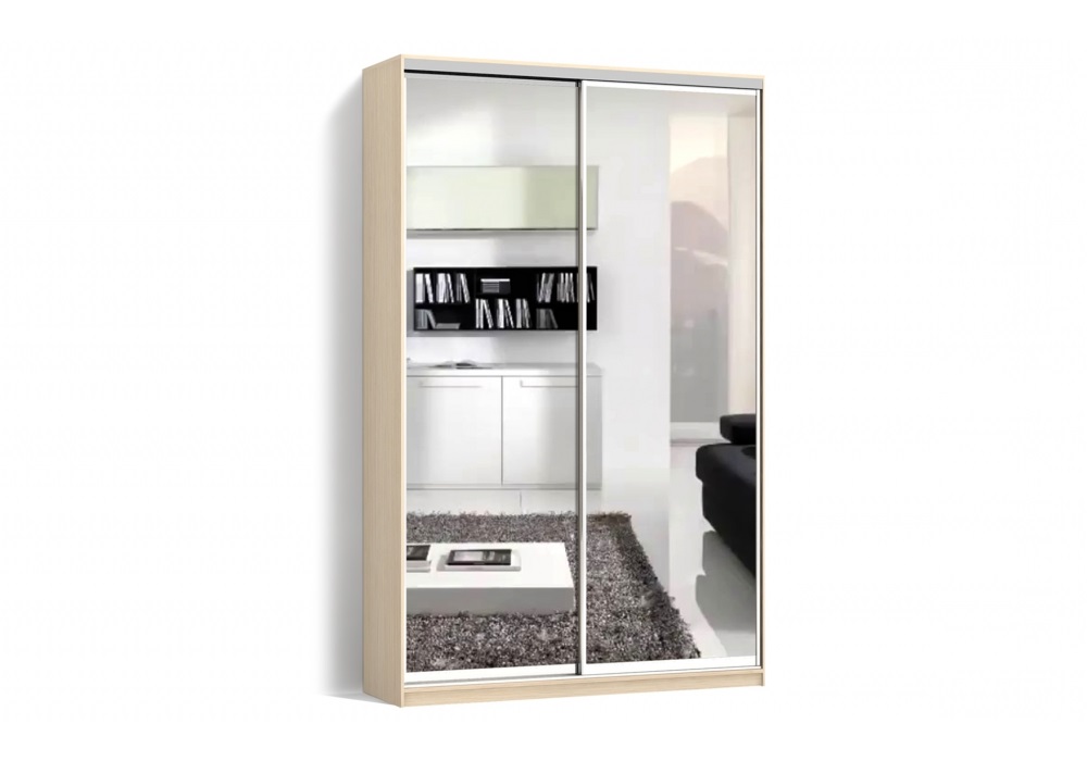 

Шкаф-купе Luxe 2 двери Зеркало/Зеркало CLS - III 140 x 210 x 60 см цвет Дуб молочный