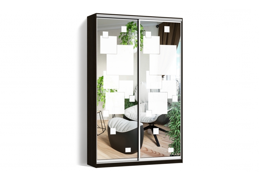 

Шкаф-купе Luxe 2 двери Пескоструй/Пескоструй рисунок 53-53 цвет Венге CLS - I 170 x 230 x 60 см