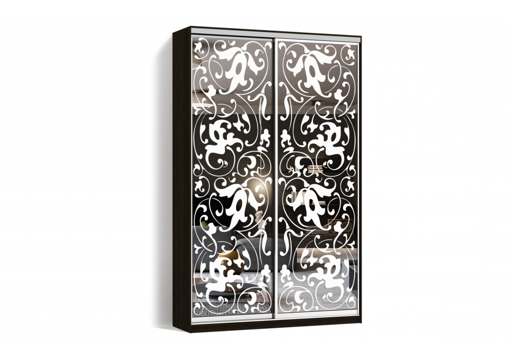 

Шкаф-купе Luxe 2 двери Пескоструй/Пескоструй рисунок 62L-62R цвет Венге CLS - IV 180 x 210 x 60 см