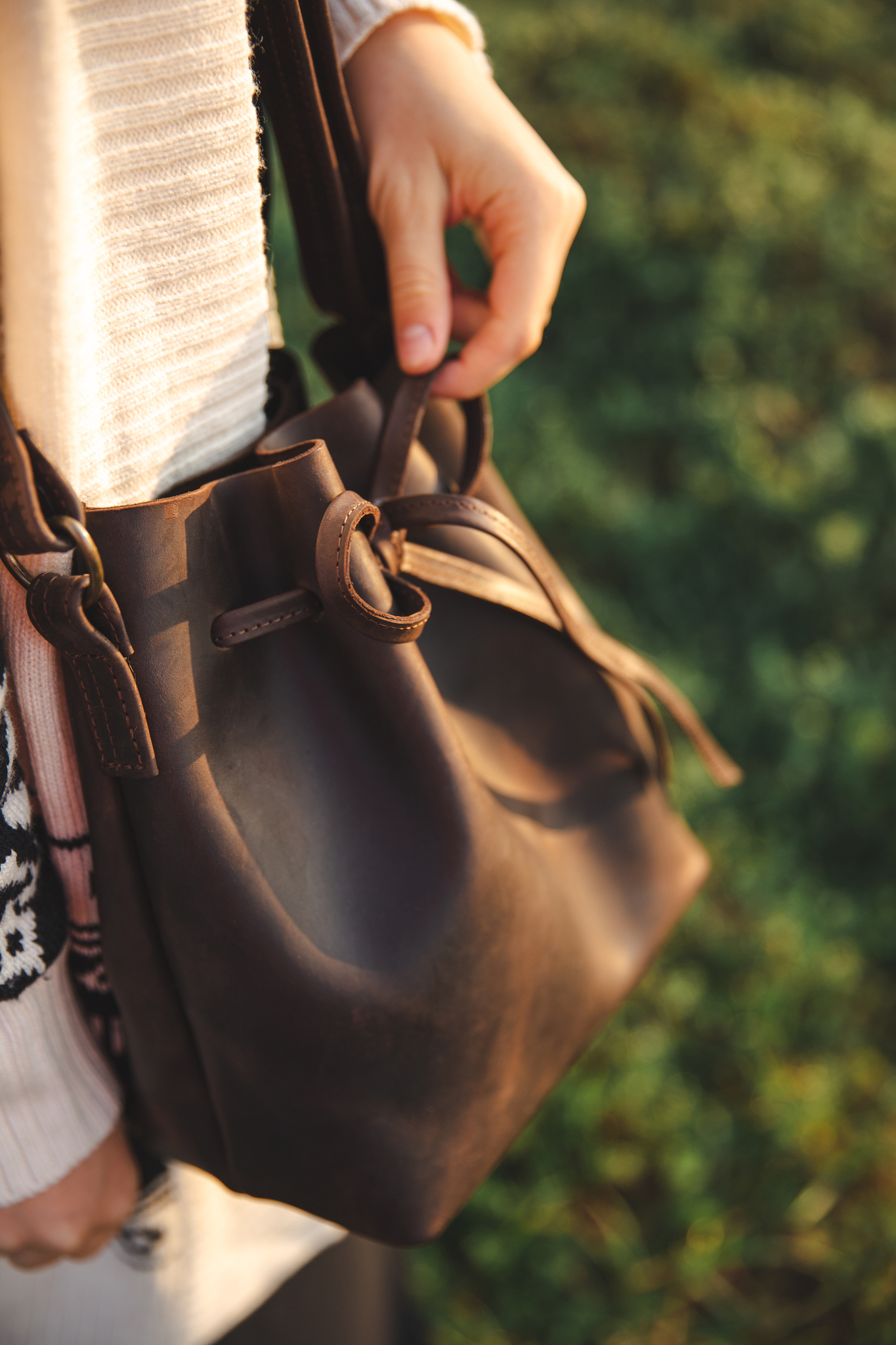 

женская кожаная LUCKY сумка - цвет коричневый ! натуральная кожа, стильная, модна