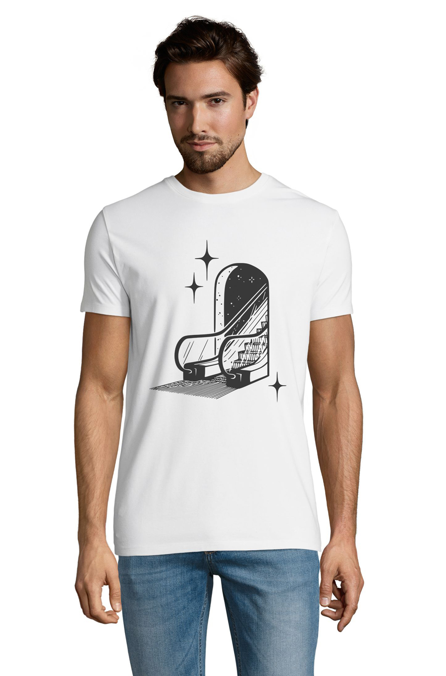 

Футболка OWEAR с Космос принтом 5262-M-WH1  Белый, Футболка OWEAR с Космос принтом 5262-M-WH1 3XL Белый