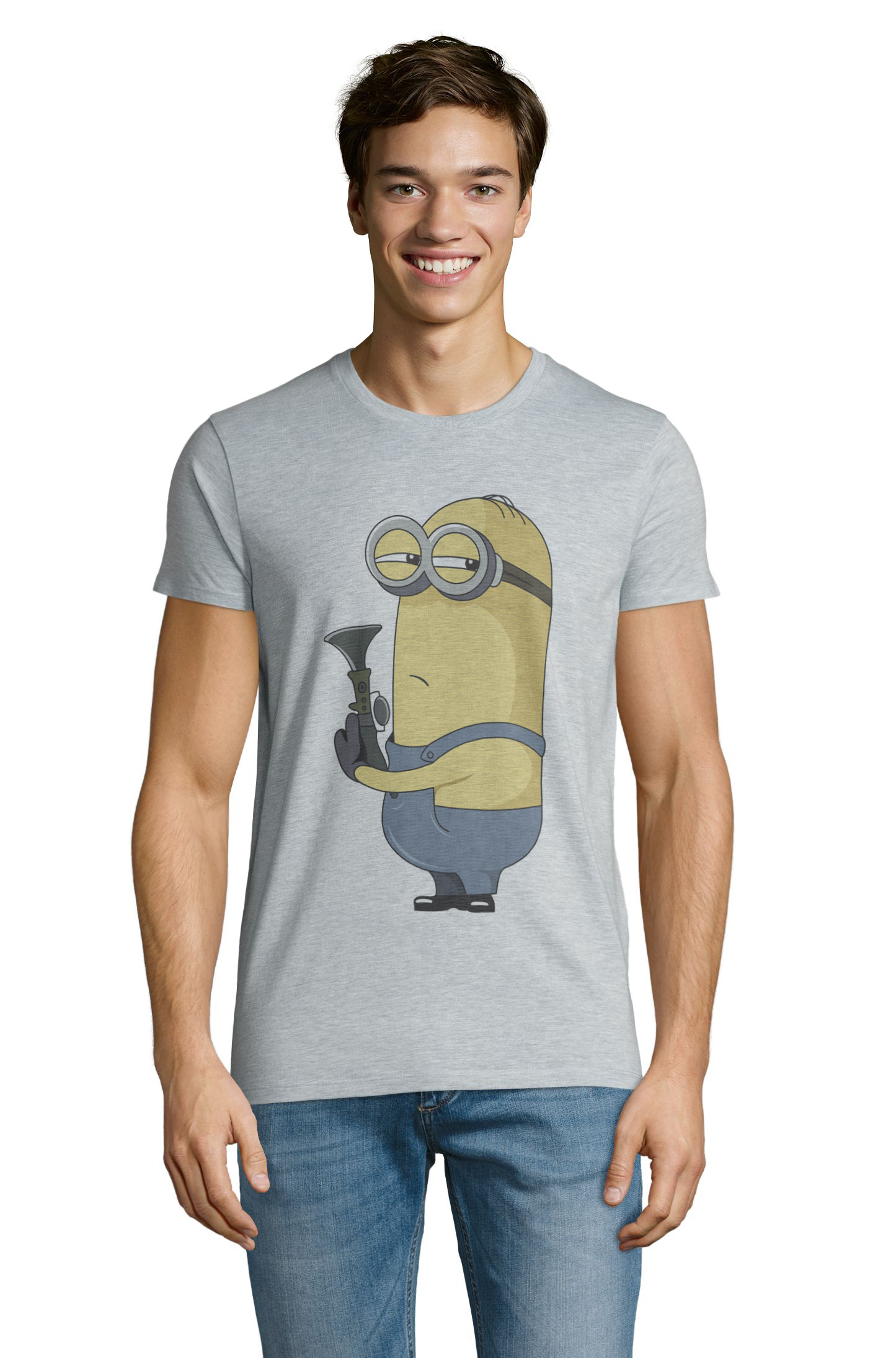 

Футболка OWEAR с принтом Миньоны 3838-4-M XXL Серый-меланж