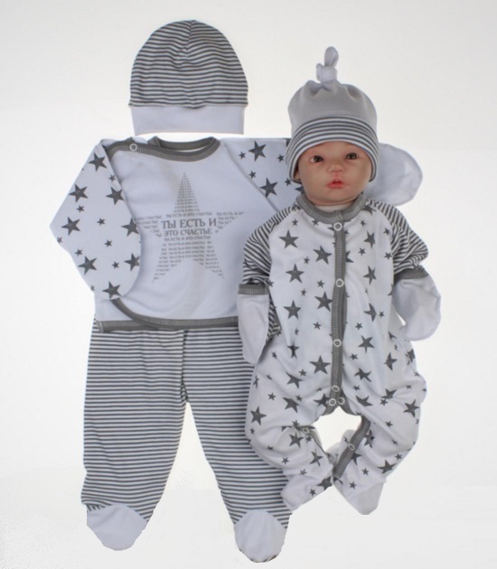 

Набор одежды для новорожденного в роддом Lari "Ты есть...." 56 белый