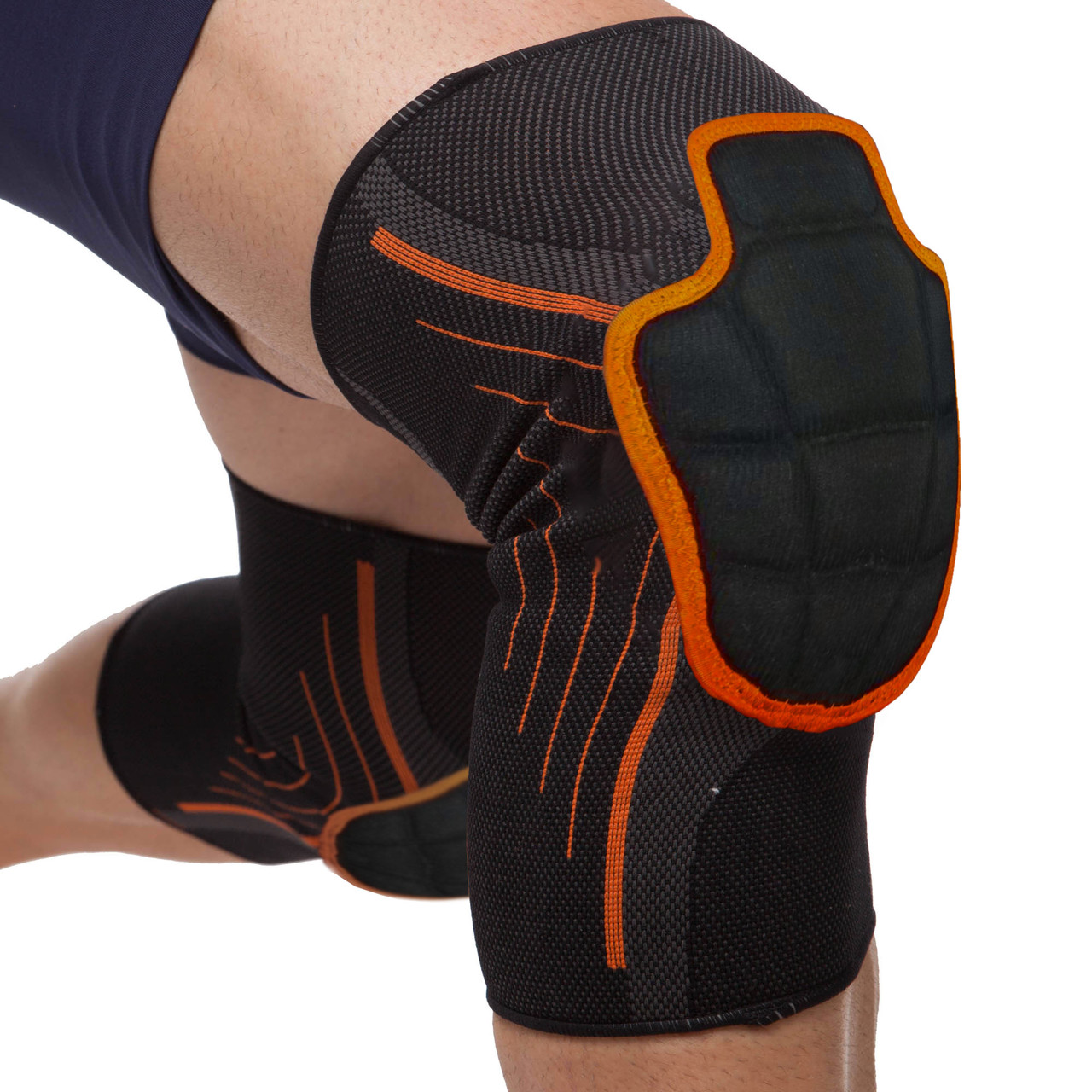 

Наколенники для волейбола компрессионный профессиональный Mute My Fit MT-302-2 (2шт) M Black-Orange