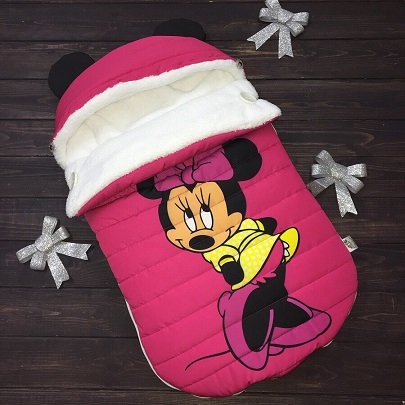 

Зимний конверт кокон на выписку Кокон плюс Минни 70х40 см