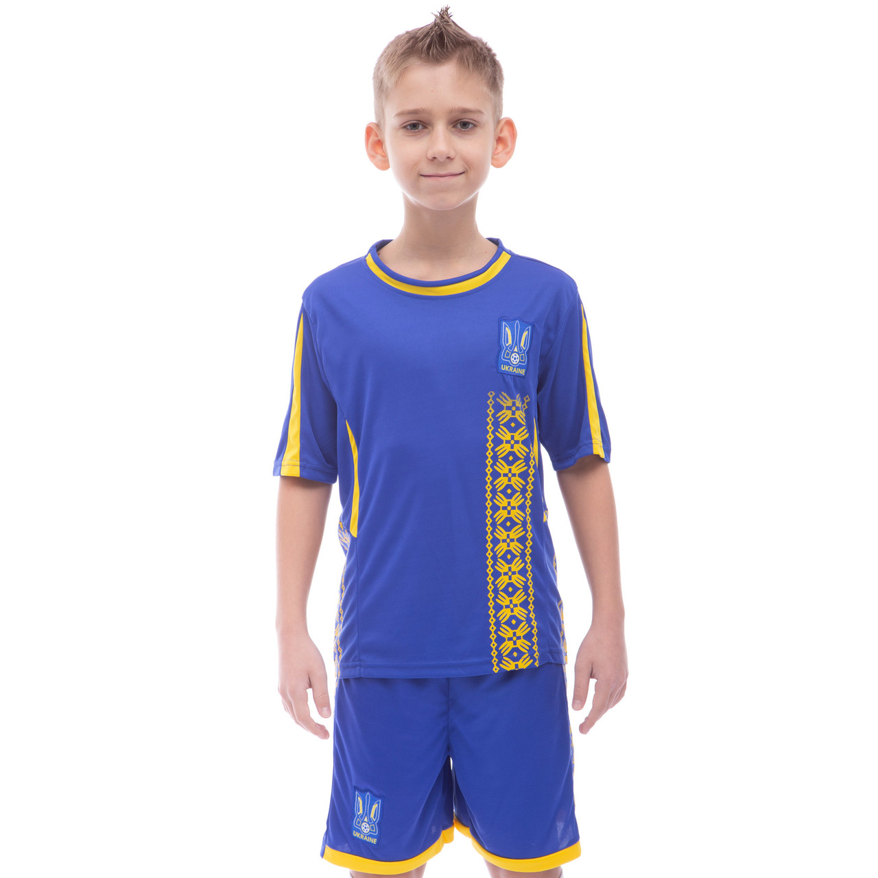 

Форма футбольная детская Украина Ukraine Zelart Sport 3900-UKR-18 XL (30) рост 155-165 см Blue