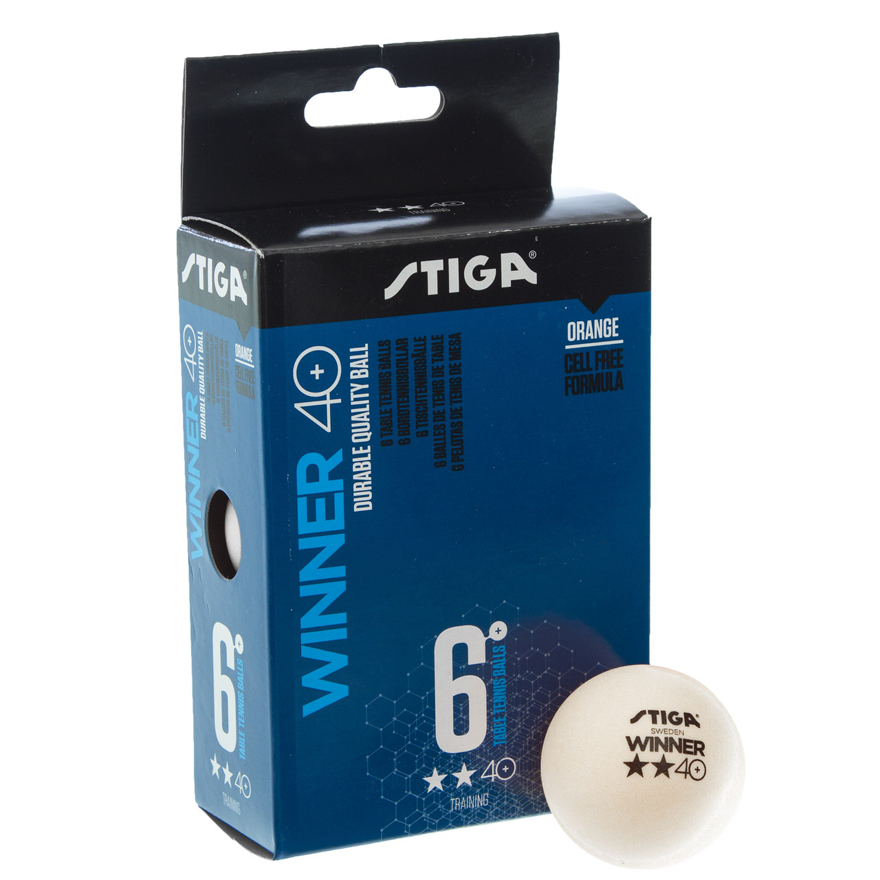 

Набор мячей для настольного тенниса Stiga Winner Action 2 Star 1111-24 6 мячей в комплекте White