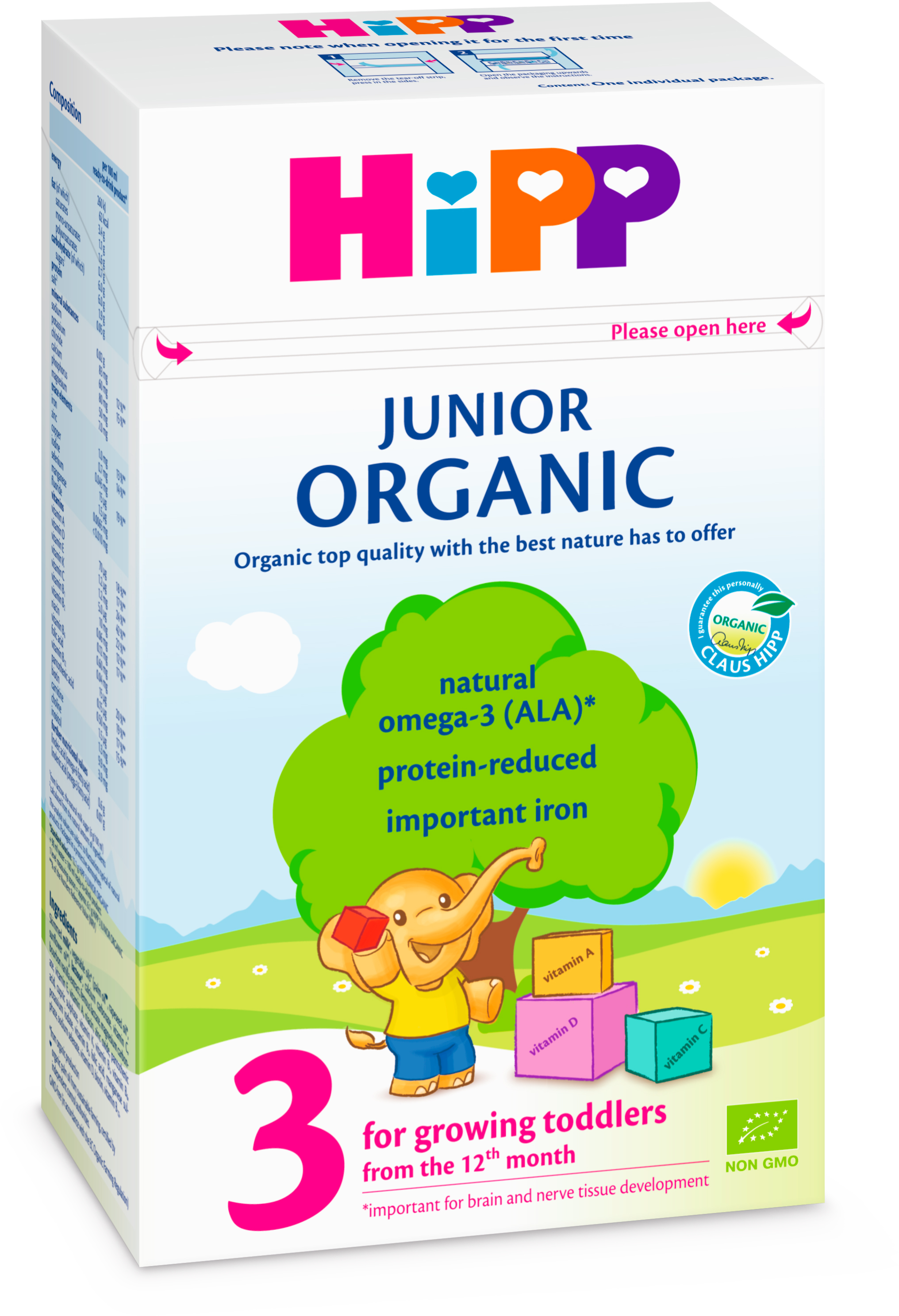 Акция на Органическое детское сухое молочко HiPP Organic 3 с 12 месяцев 500 г (9062300134008_9062300139331) от Rozetka UA