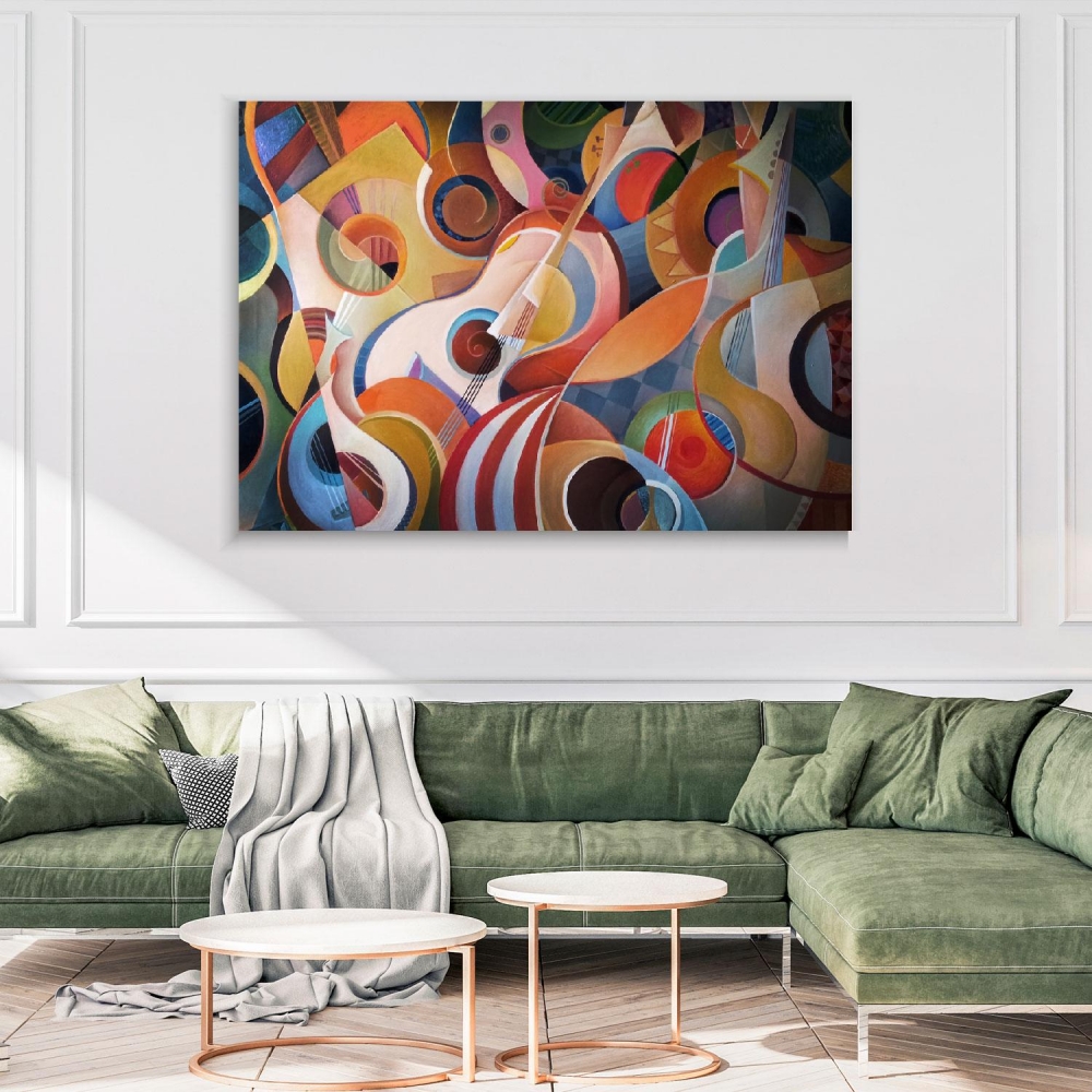 

Картина на холсте Музыка Music Abstract 110х150 см.