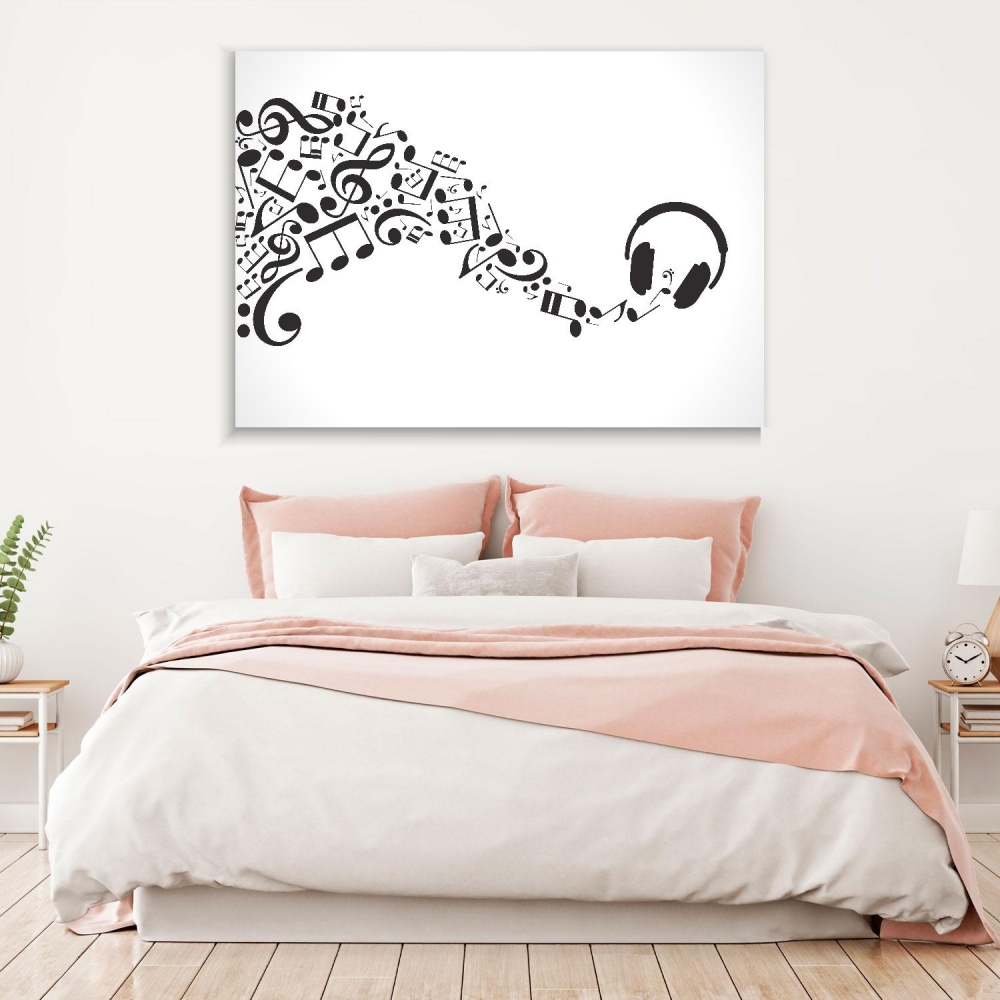 

Картина на холсте Музыка Headphones And Musical Notes 45х60 см.