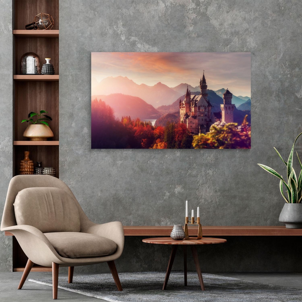 

Картина на холсте Архитектура The Majestic Neuschwanstein Castle 50х100 см.