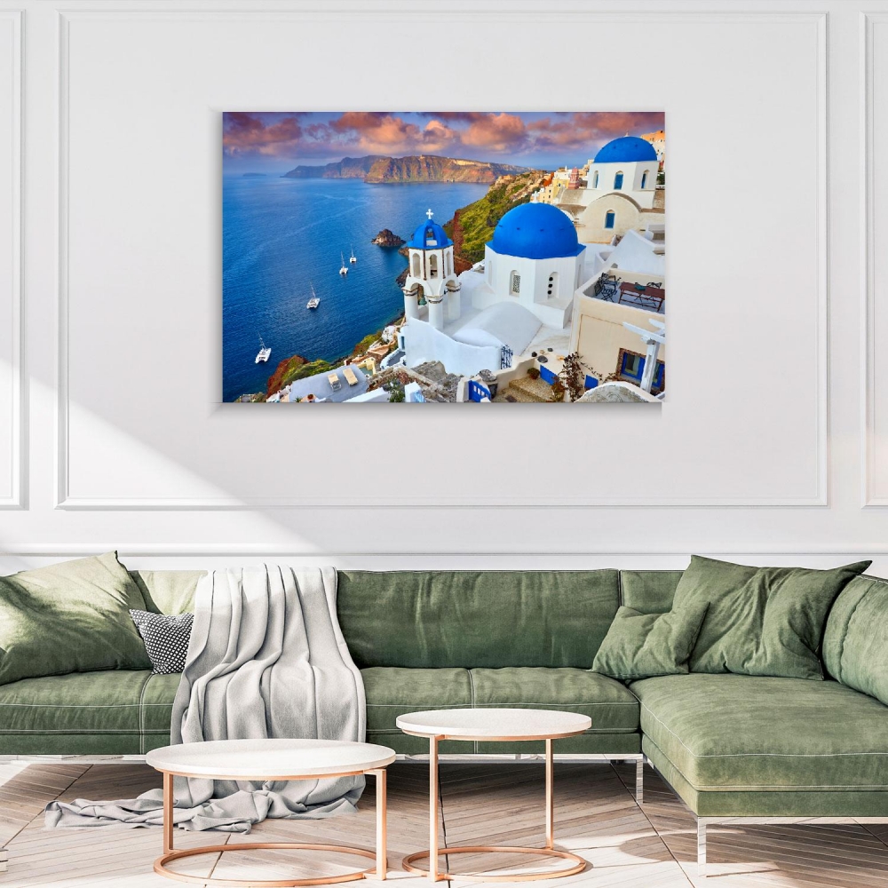 

Картина на холсте Архитектура Santorini Island Greece 110х150 см.