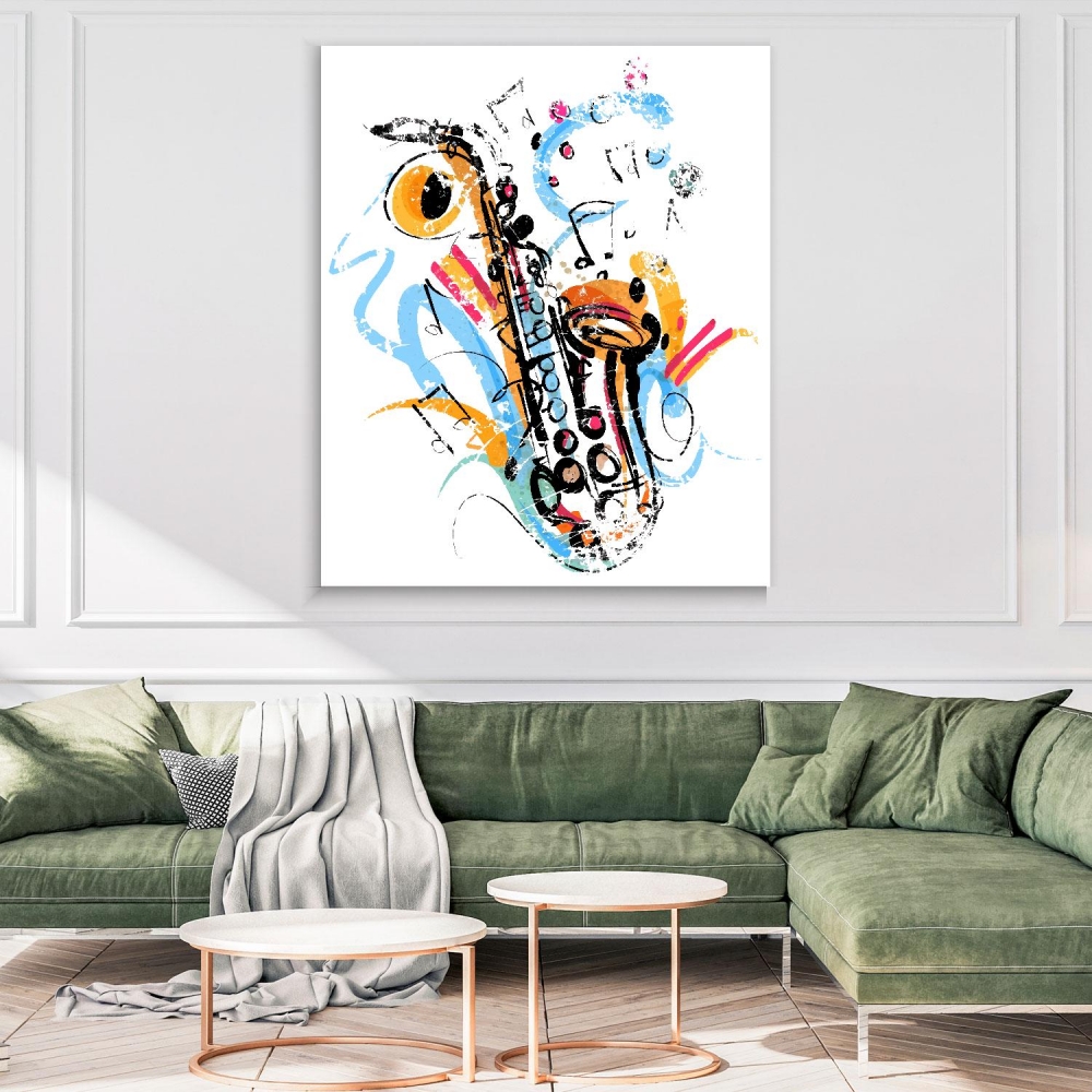 

Картина на холсте Музыка Vintage Saxophone 45х60 см.