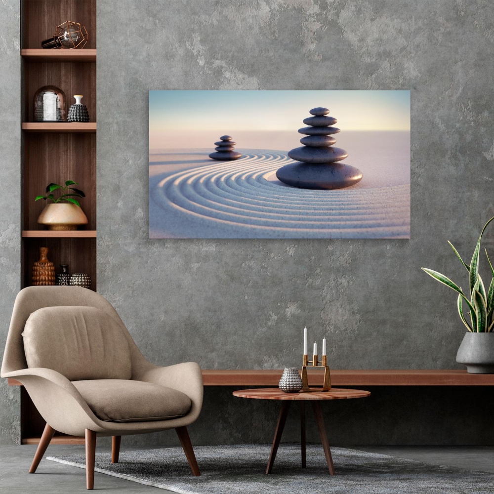 

Картина на холсте Йога и медитация Japanese Zen Garden 60х120 см.