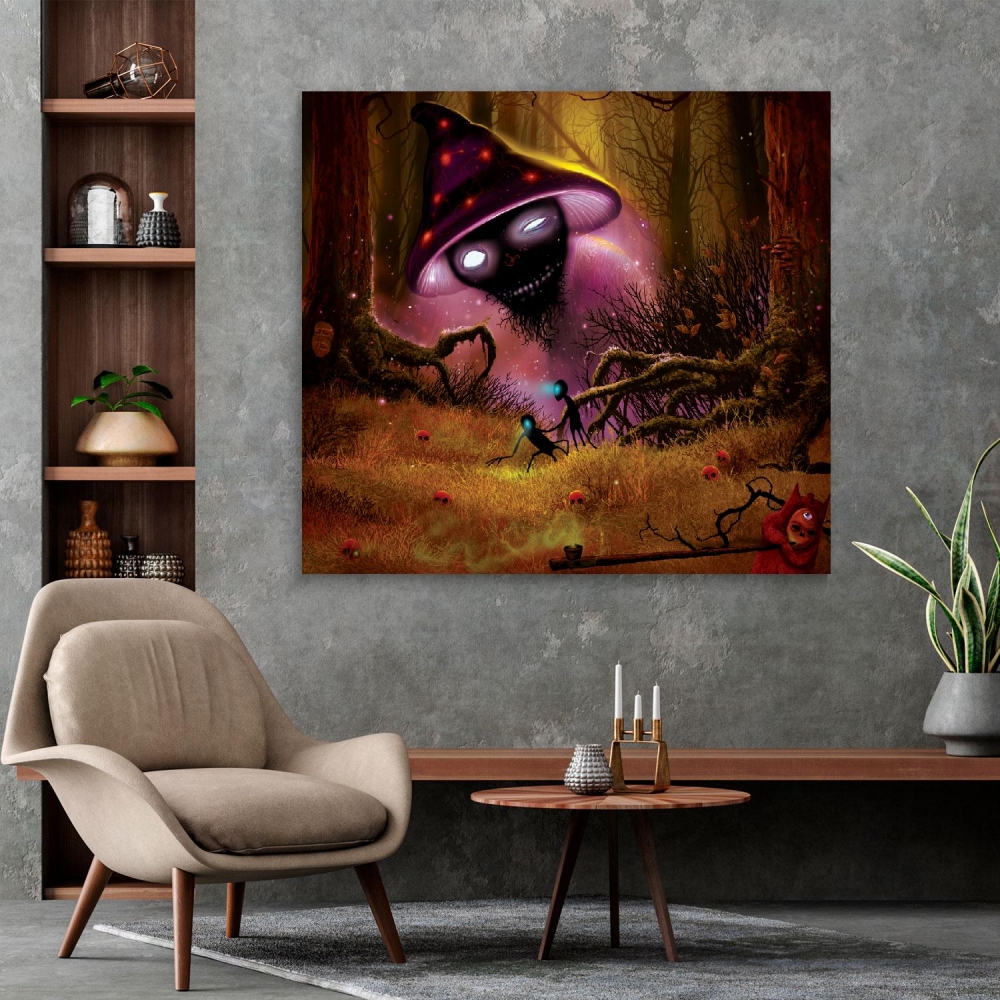 

Картина на холсте Psy Art Magic Mushrooms And Fantastic Characters 50х50 см.