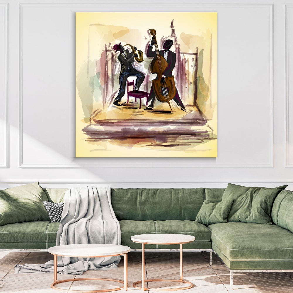 

Картина на холсте Музыка Jazz Art 100х100 см.
