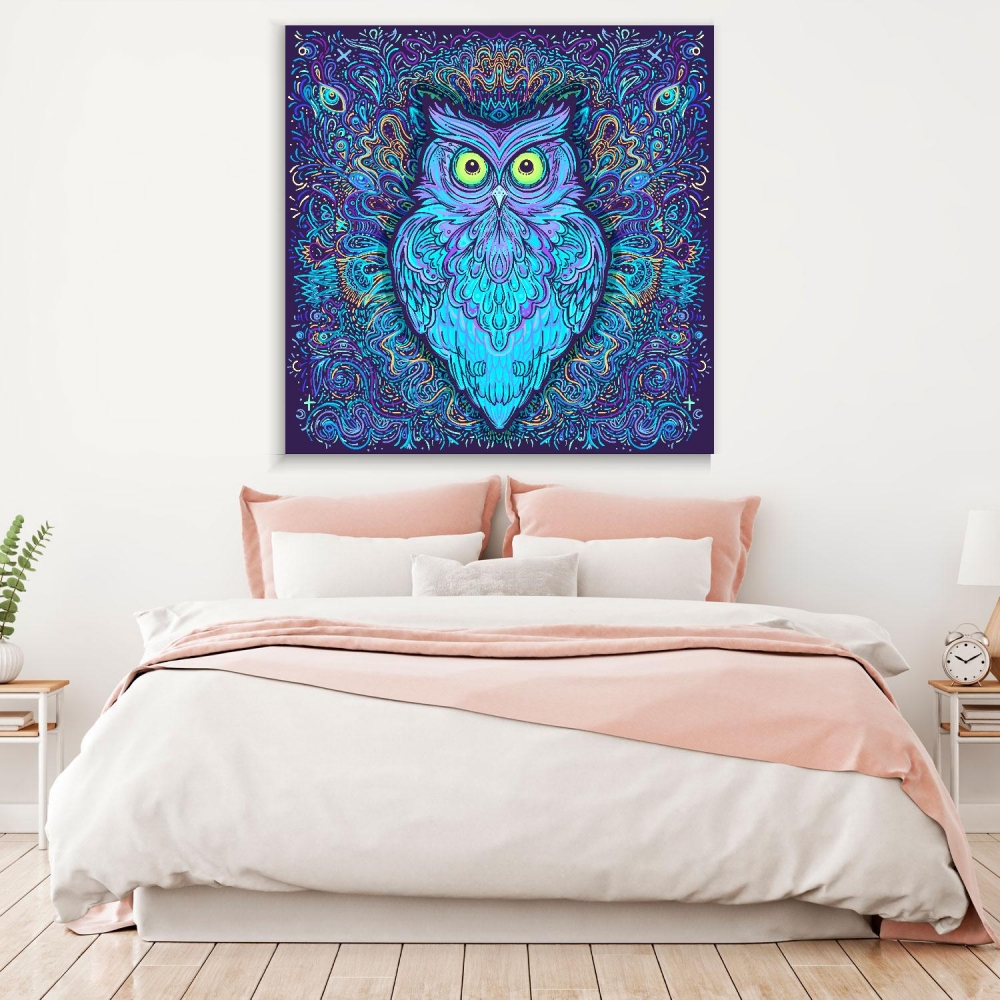 

Картина на холсте Psy Art Cute Abstract Owl Psychedelic 75х100 см.