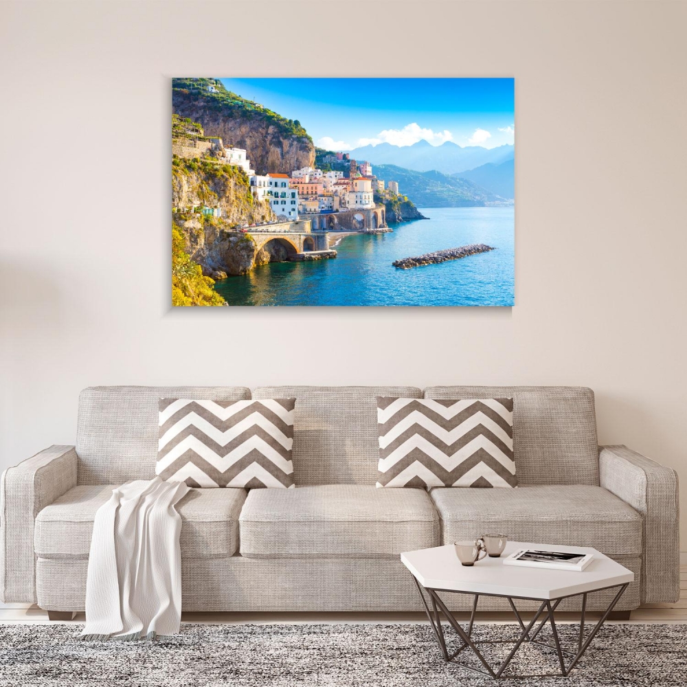 

Картина на холсте Архитектура Morning View Amalfi Cityscape 50х65 см.