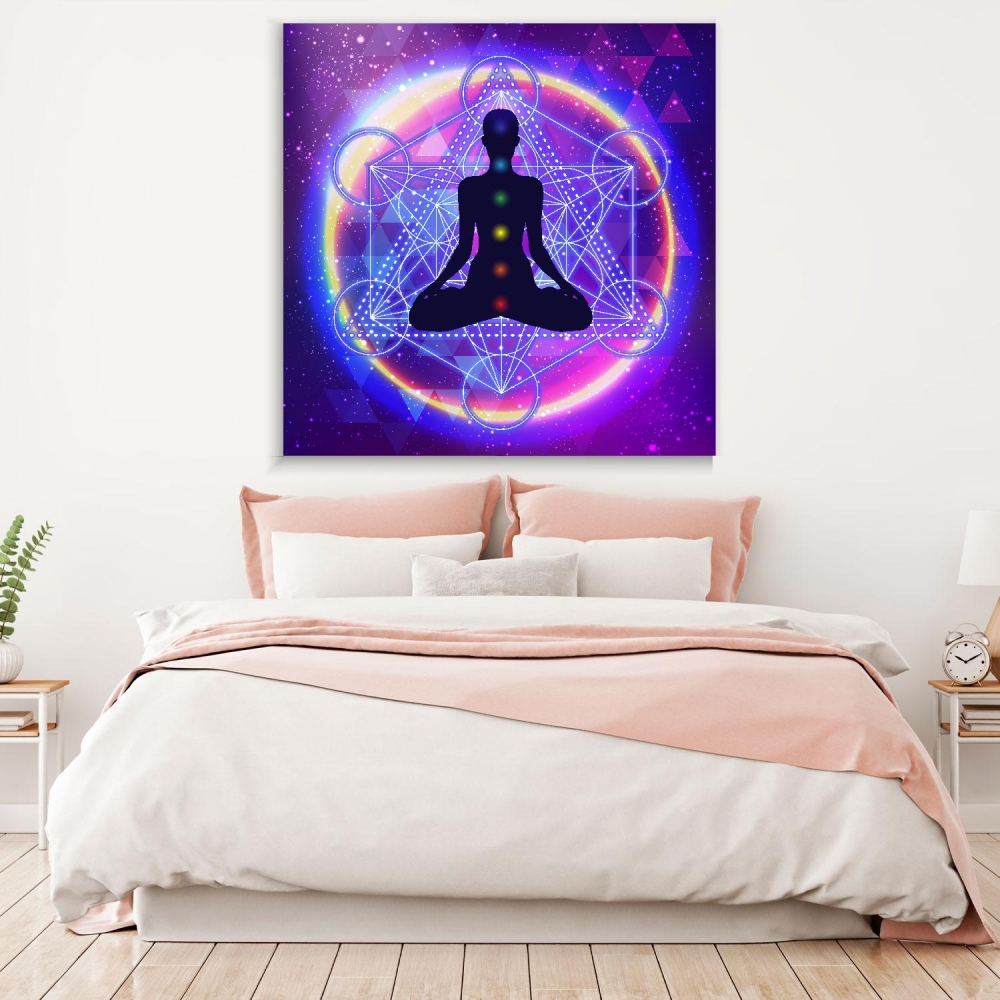 

Картина на холсте Psy Art Human Silhouette Doing Yoga 60х60 см.
