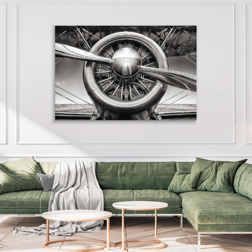 

Картина на холсте Винтаж Aircraft Radial Engine 50х65 см.
