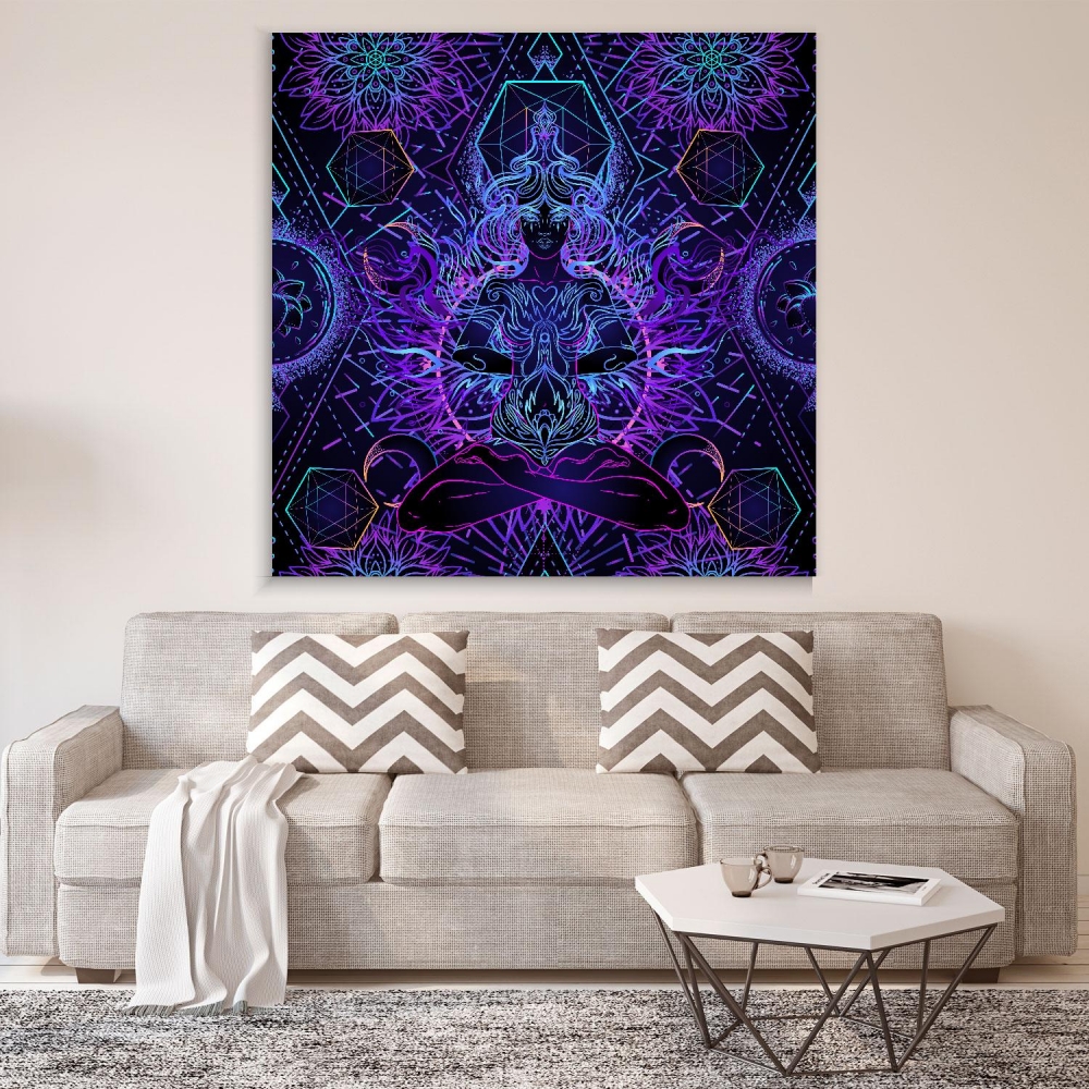 

Картина на холсте Psy Art Magic Girl Sitting And Meditation In Lotus 50х50 см.