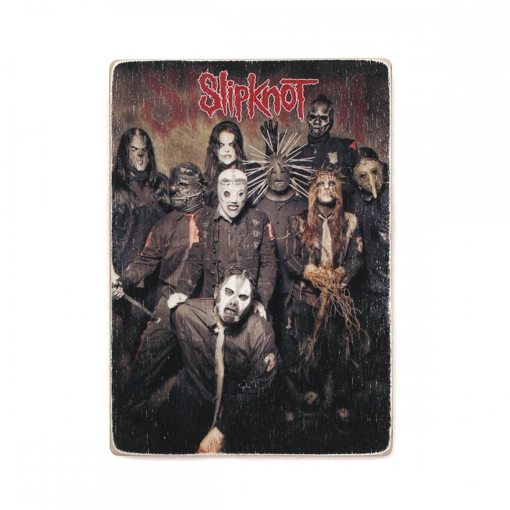 

Деревянный постер Музыка Slipknot. Слипнот. Состав с логотипом А2